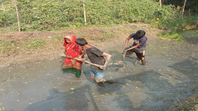 Fighting Hunger, a Mother Shoulders the Plough to Secure Her