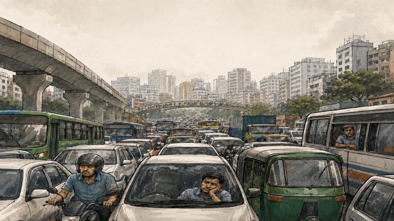 Dhaka Choked by Traffic Congestion
