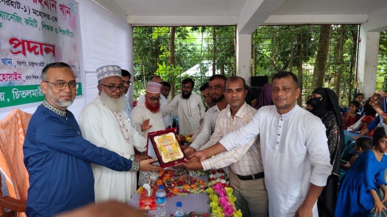Former Student and MP Mashiu​​r Rahman Honoured at School in Chitalmari