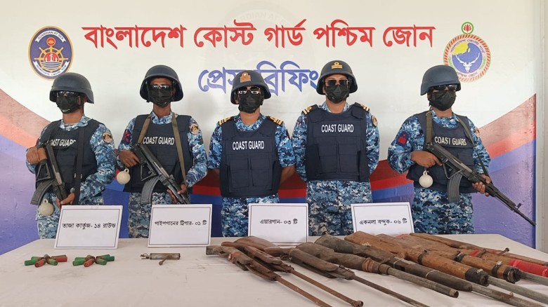 Coast Guard recovers arms and ammunition in Sundarbans raid